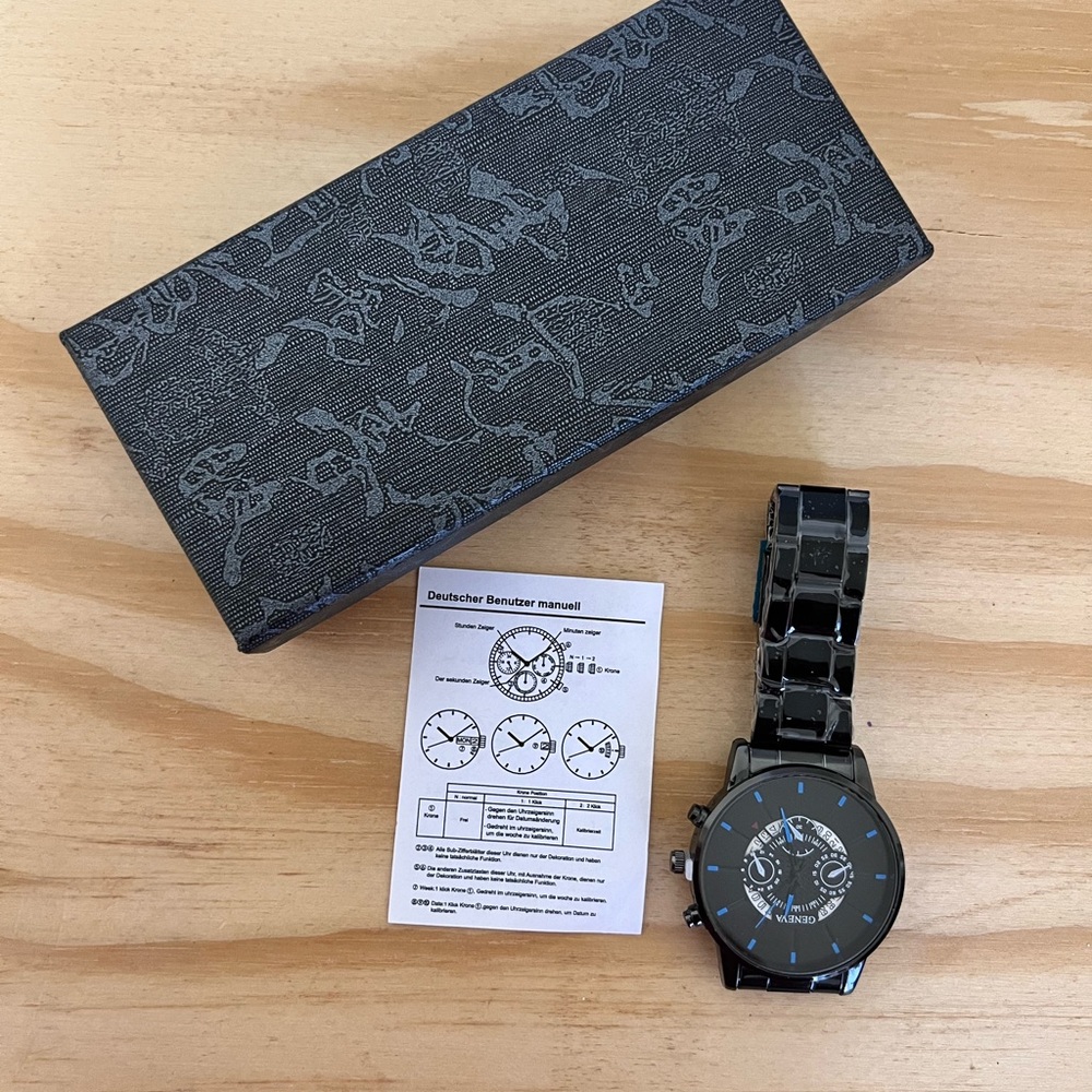 GENEVA Watch for Men's Business and Casual Style Quartz One Size - Picture 8 of 8